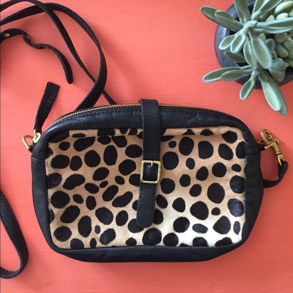 🌵Clare V. Leopard Print Crossbody​